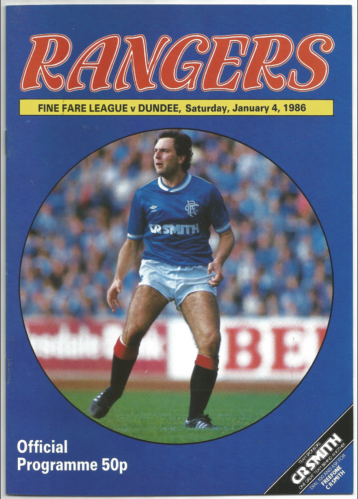 A Blast From The Past – Rangers 5- 0 Dundee – 4th January 1986